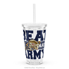 "ARMY NAVY Game" - 16oz Clear Plastic Tumbler
