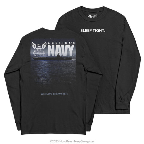 "Sleep Tight" Long Sleeve Tee | Black