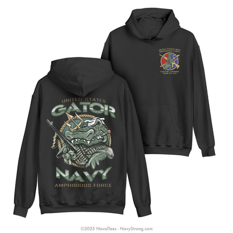 "Gator Navy" Hooded Sweatshirt | Black