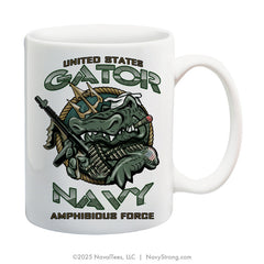 "U.S. Gator Navy Amphibious Force" | 15 oz Coffee Mug