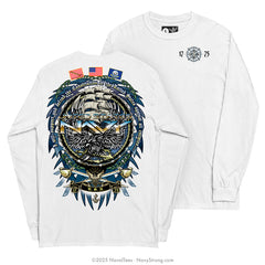 "Support & Defend" Long Sleeve Tee | White