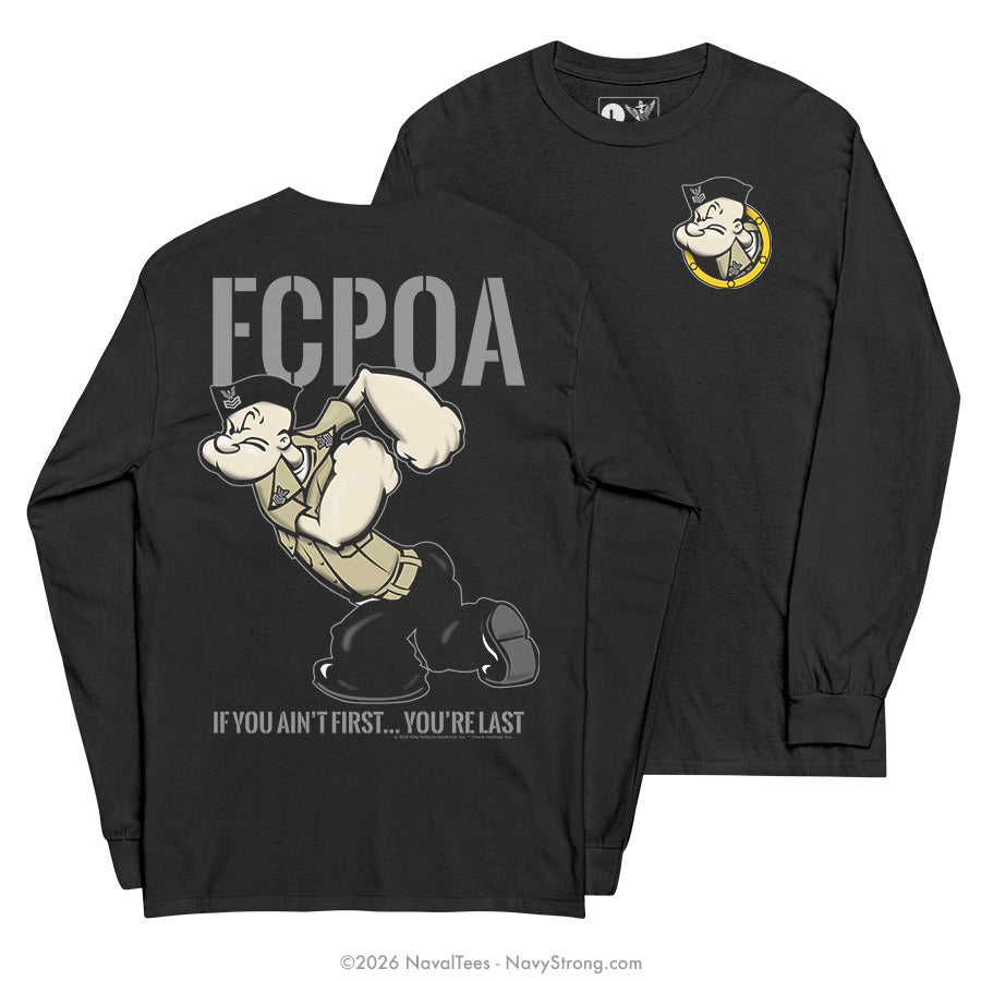 "First Class Popeye" Long Sleeve Tee | Black