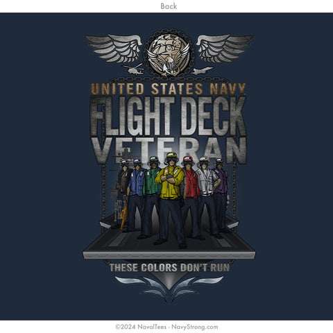 "Flight Deck Veteran" Long Sleeve Tee - Navy