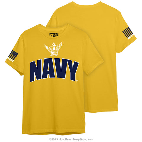 "Navy White Eagle" Tee | Gold