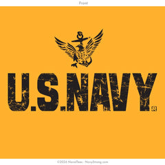 "Distressed Black" Tee | Gold