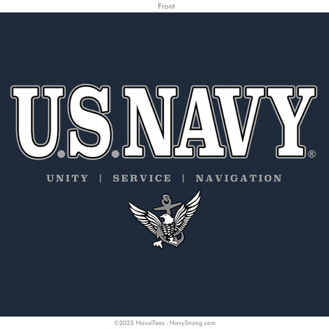 "Unity Service Navigation" Hooded Sweatshirt | Navy