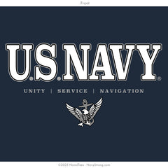 "Unity Service Navigation" Hooded Sweatshirt | Navy