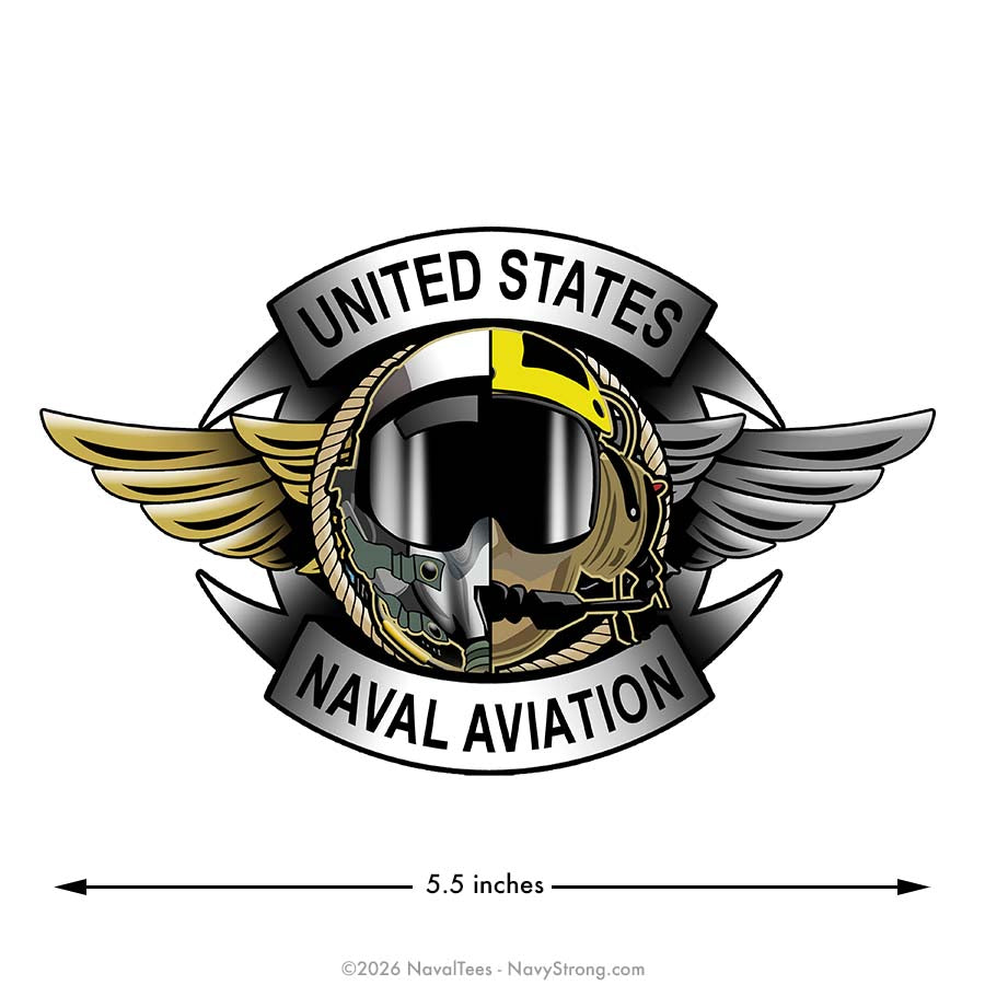"Aviation Wings" | 5.5 inch Vinyl Decal