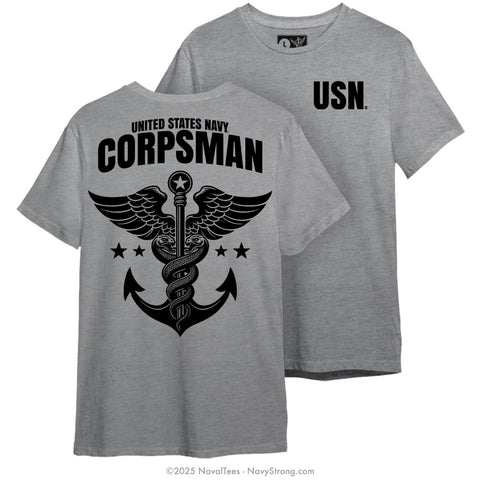 "USN Corpsman Serpents" Tee | Grey