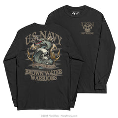 "Brown Water Riverine" Long Sleeve Tee | Black