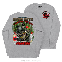 "River Rats" Long Sleeve Tee | Grey