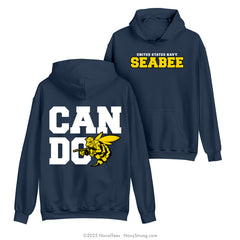 "Can Do" Hooded Sweatshirt | Navy