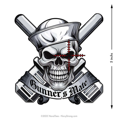"Gunner Skull" | 5 inch Vinyl Decal
