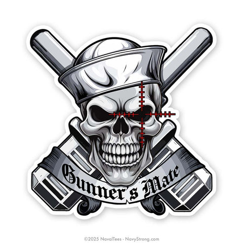 "Gunner Skull" | 5 inch Vinyl Decal