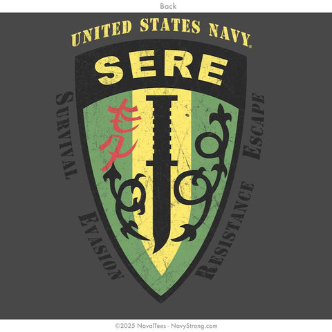 "Vintage SERE" Zippered Hoodie | Dark Heather