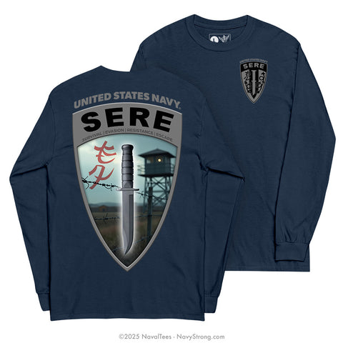"SERE Watchtower" Long Sleeve Tee | Navy