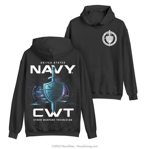 "Cyber Warfare Technician" Hooded Sweatshirt | Black
