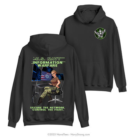 "IW PINUP" Hooded Sweatshirt | Black