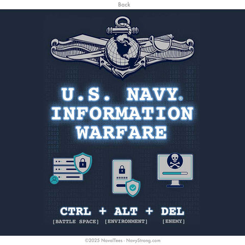 "CTRL + ALT + DEL" Long Sleeve Tee | Navy