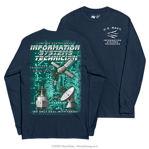 "IT Freqs" Long Sleeve Tee | Navy