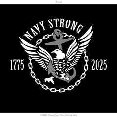 "Navy 250 Years" Long Sleeve Tee | Black