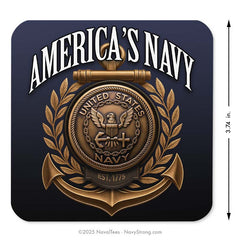 "America's Navy" Coaster | Cork-Backed