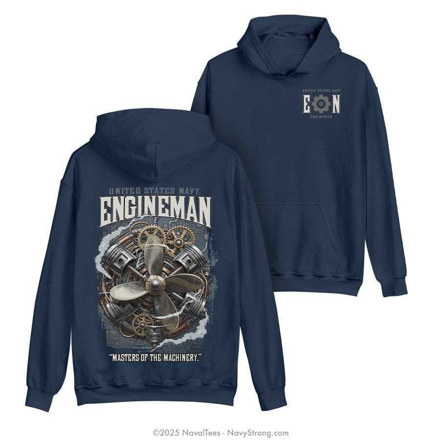 "Engineman" Hooded Sweatshirt | Navy