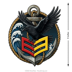 "First Class Crow" | 5 inch Vinyl Decal