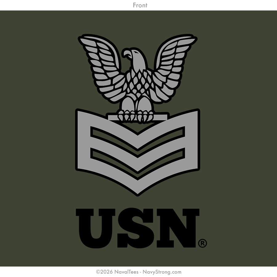 "First Class Crow" Long Sleeve Tee | Military Green