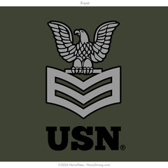 "First Class Crow" Long Sleeve Tee | Military Green