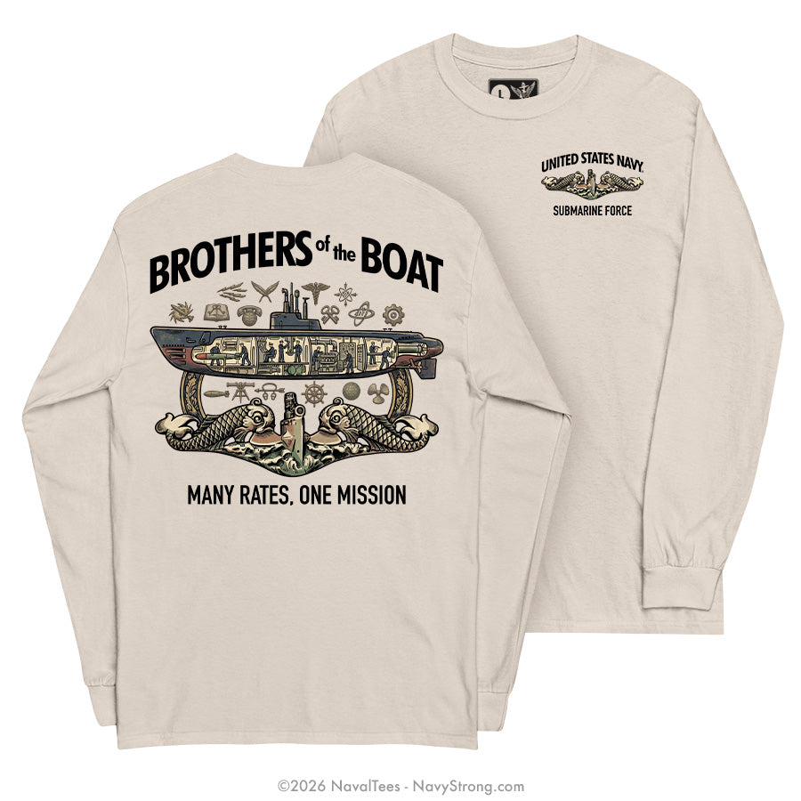 "Cross Section" Long Sleeve Tee | Tan