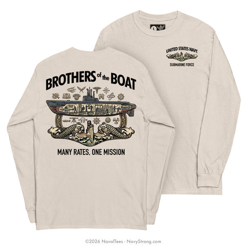 "Cross Section" Long Sleeve Tee | Tan