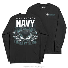 "Forged by the Sea" Long Sleeve Tee | Black