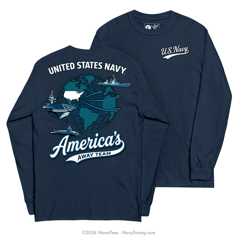 "Away Team" Long Sleeve Tee | Navy