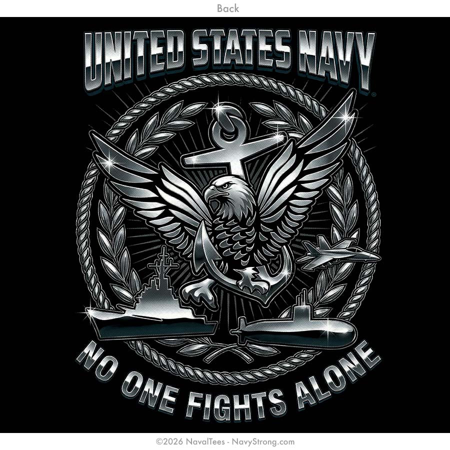 "Chrome Eagle" Hooded Sweatshirt | Black