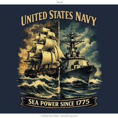 "Sea Power" Long Sleeve Tee | Navy