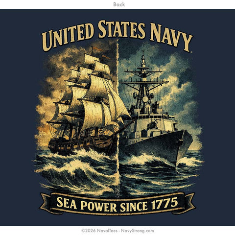 "Sea Power" Tee | Navy