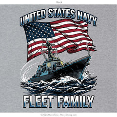 "Fleet Family" Hooded Sweatshirt | Grey