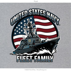 "Fleet Family" Hooded Sweatshirt | Grey