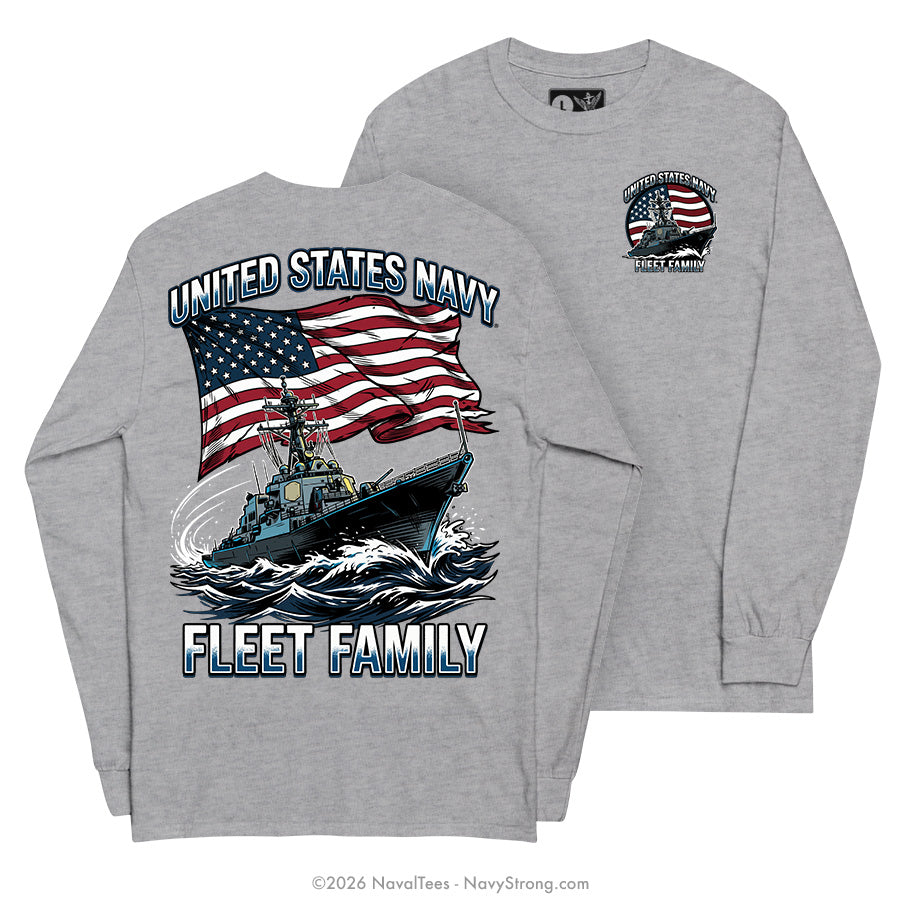 "Fleet Family" Long Sleeve Tee | Grey