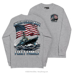 "Fleet Family" Long Sleeve Tee | Grey
