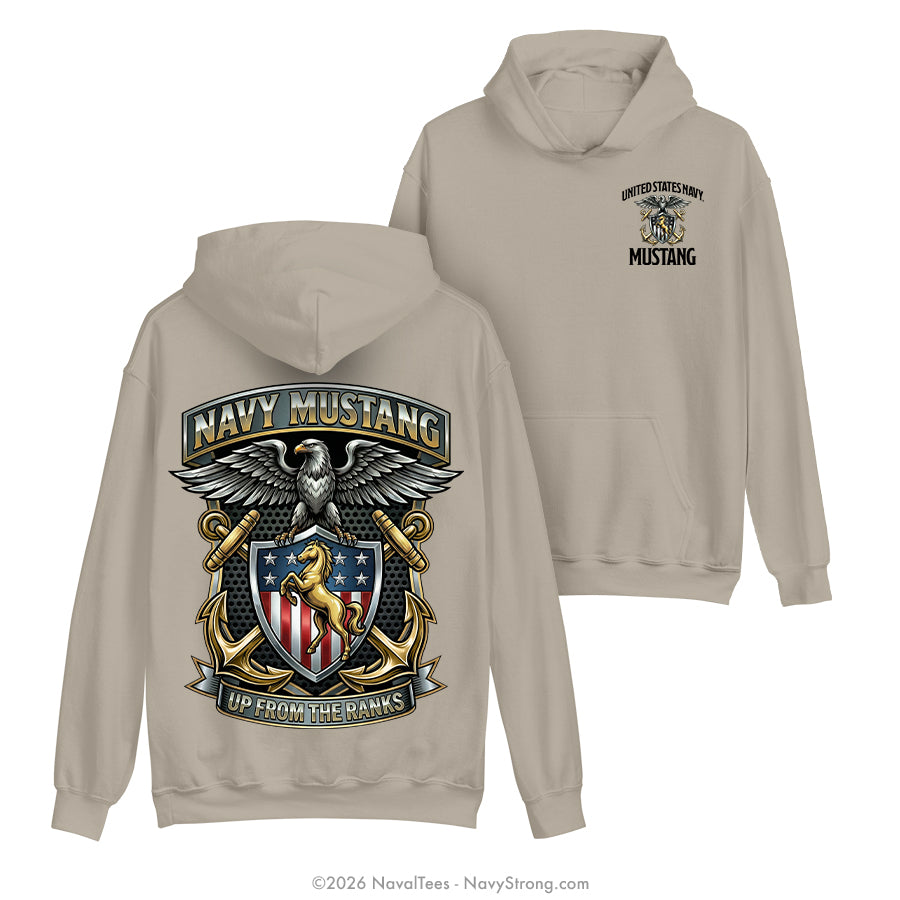 "Up Front The Ranks" Hooded Sweatshirt | Tan