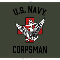 "Corpsman Pinup" Long Sleeve Tee | Military Green