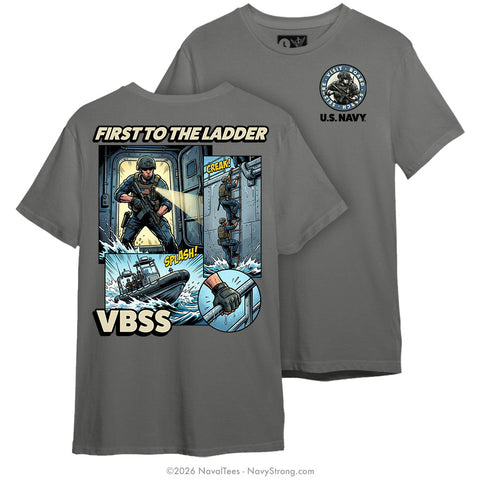 "First To The Ladder" Tee | Charcoal