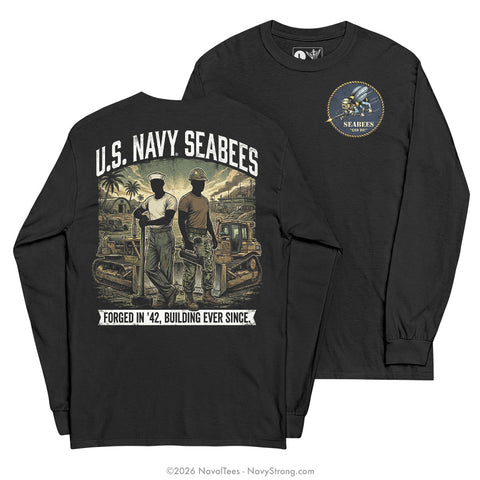 "Forged in 42" Long Sleeve Tee | Black