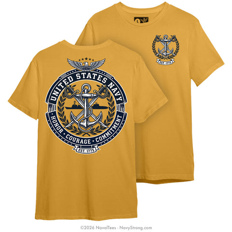 "HCC Crest" Tee | Gold