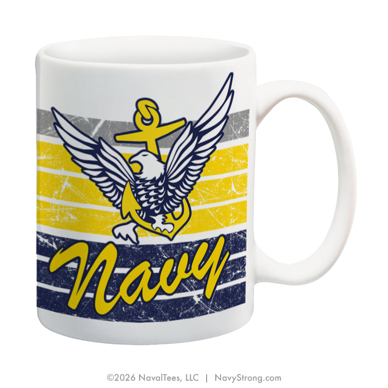 "Distressed Stripes"  | 15 oz Coffee Mug