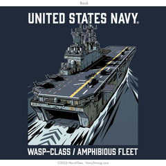 "Amphibious Wasp" Tee | Navy