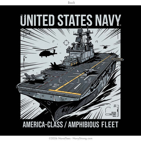 "Amphibious America" Tee | Black