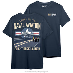 "Flight Deck Launch" Tee | Navy